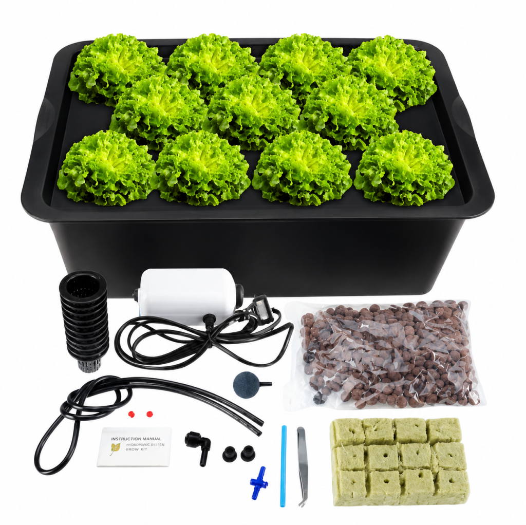 Hydroponics 6/8/11 Plants Complete DWC Growing Kits System Grow Vegetable Fruits