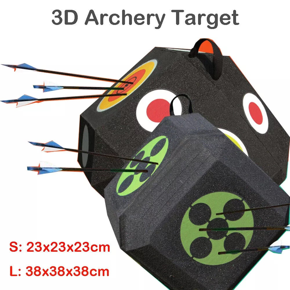 3D Archery Target High Density Polyhedral Self Healing EVA Foam Cubic Shooting Target