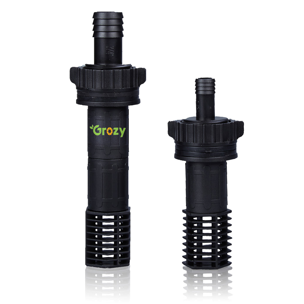 GROZY 13mm & 19mm Flow Fitting Kit Outlet Screens Extensions for Hydroponics Flood & Drain Tray