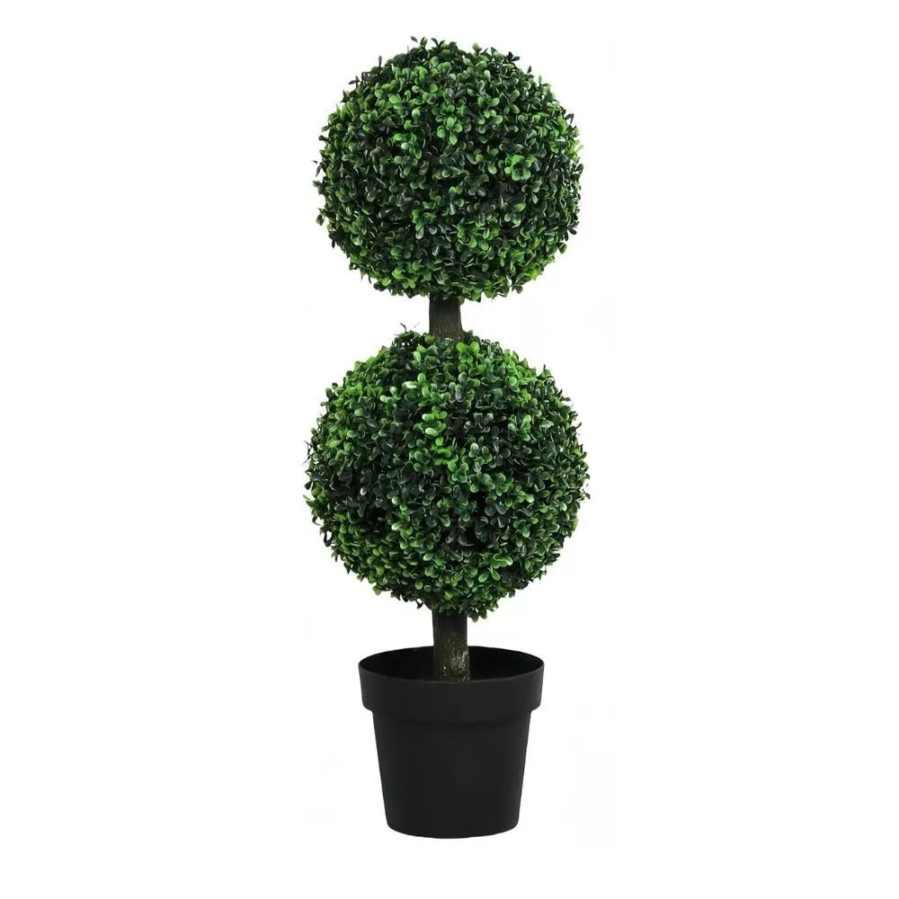 90cm Artificial Indoor Plant Boxwood Ball Shaped Faux Tree for Porch Living Room Decor
