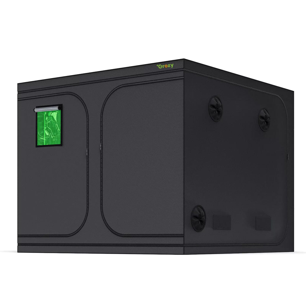 GROZY Indoor Grow Tent 200x200x200cm with Green View Window for Hydroponics Growing System