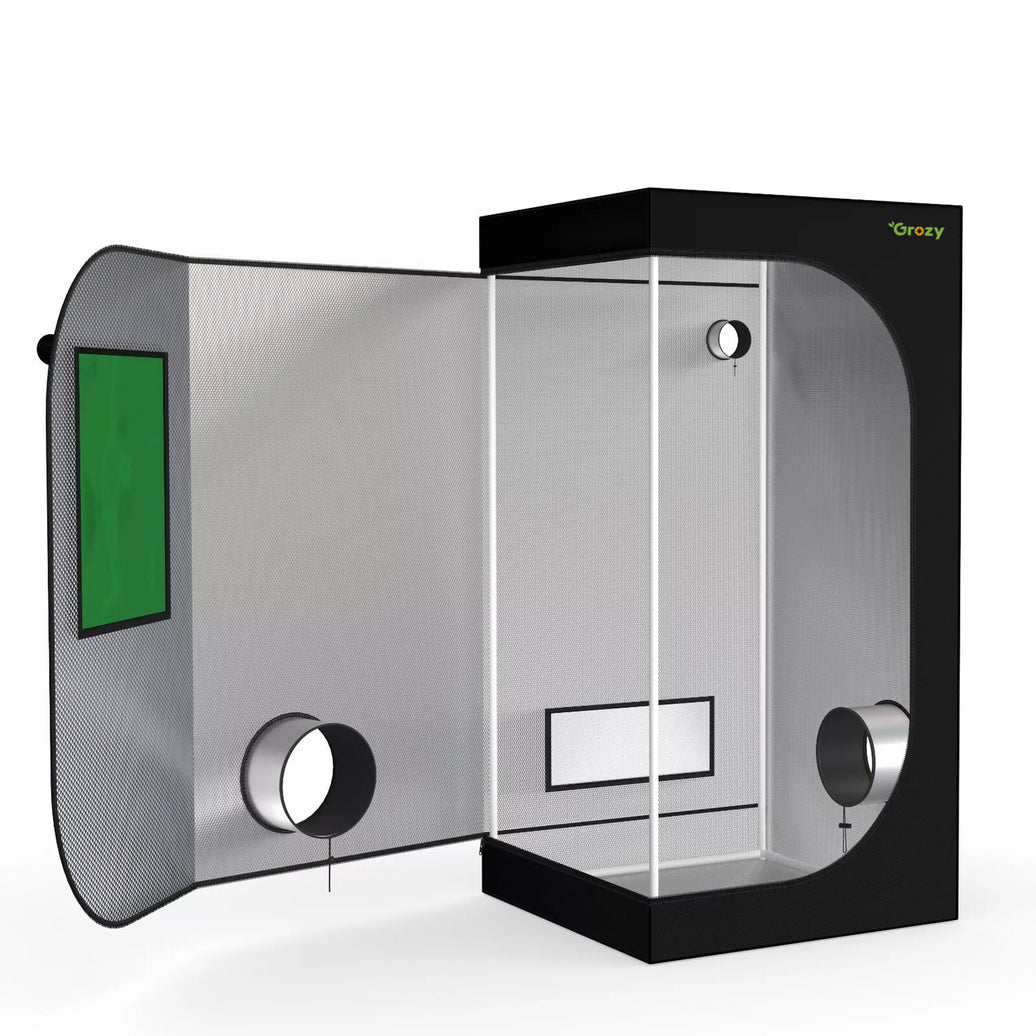 Grozy 80x80x160cm Grow Tents with Green View Window for Hydroponics Grow Light Kit