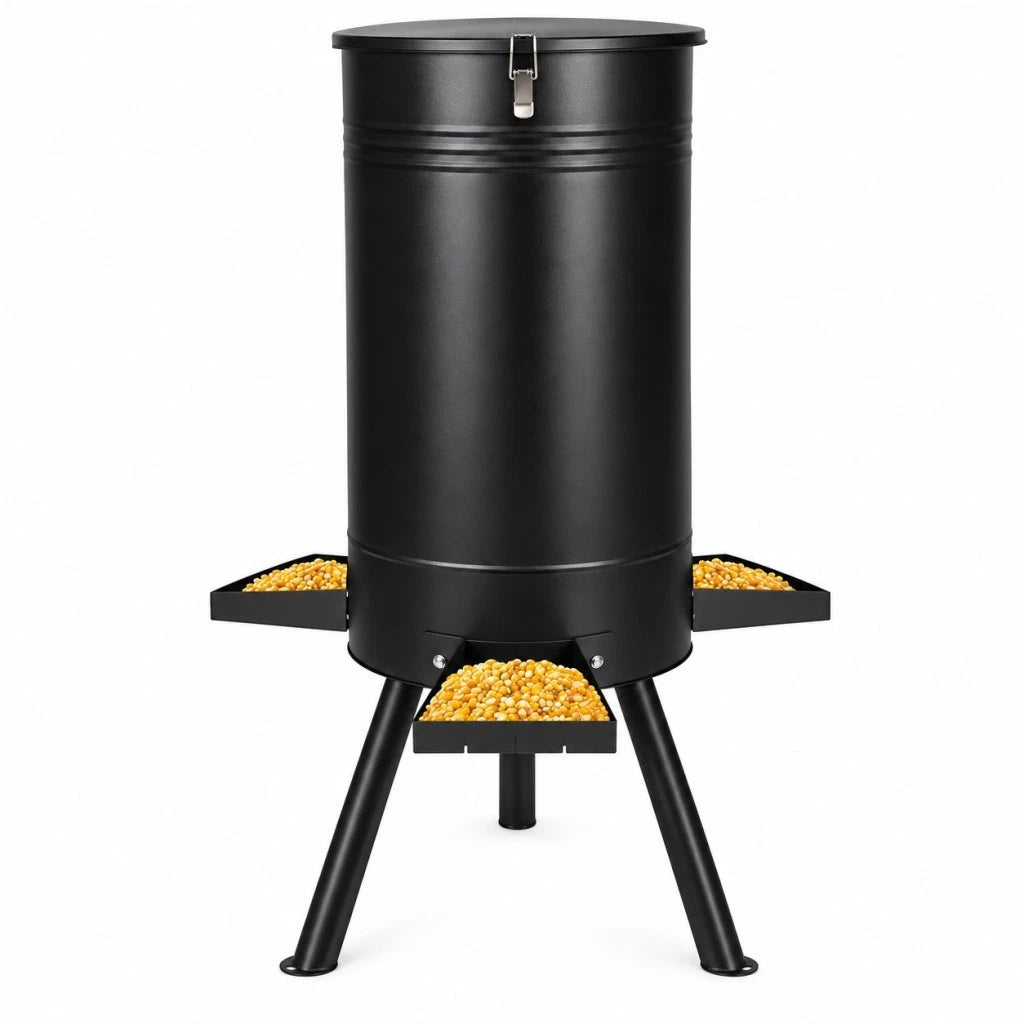 50-75 LB Deer Feeder Weatherproof Auto Dispenser with 3 Feeding Tray Wildlife