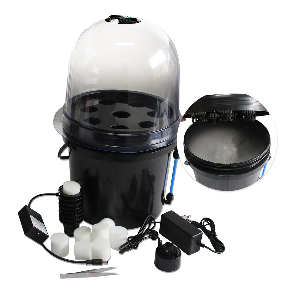 Mist Bucket Hydroponics Aeroponics 8 Cups Seedling & Cloning Station Bucket Foggy