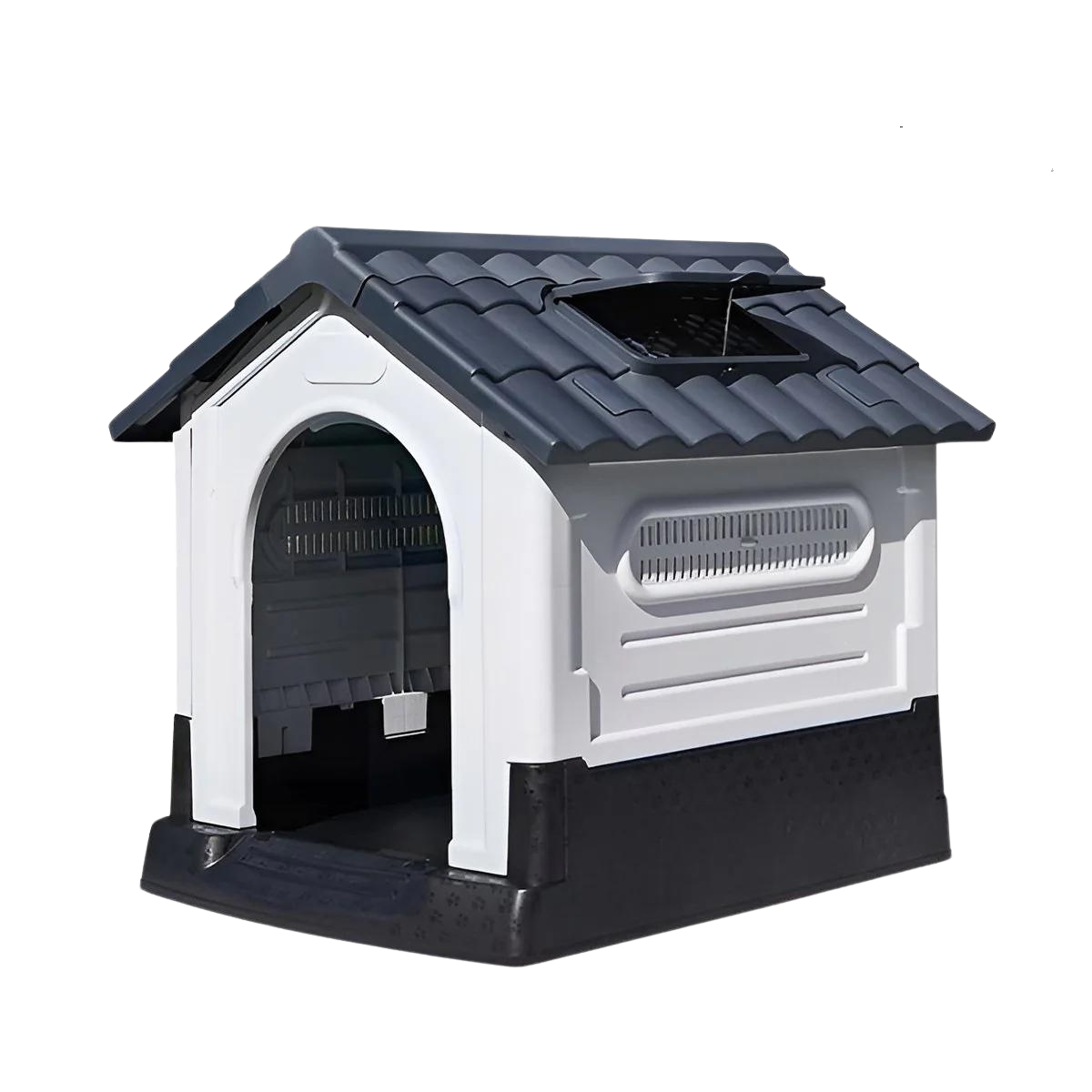 Pet Dog Kennel Outdoor Indoor Plastic Puppy Pet House Kennels Weatherproof L/XL