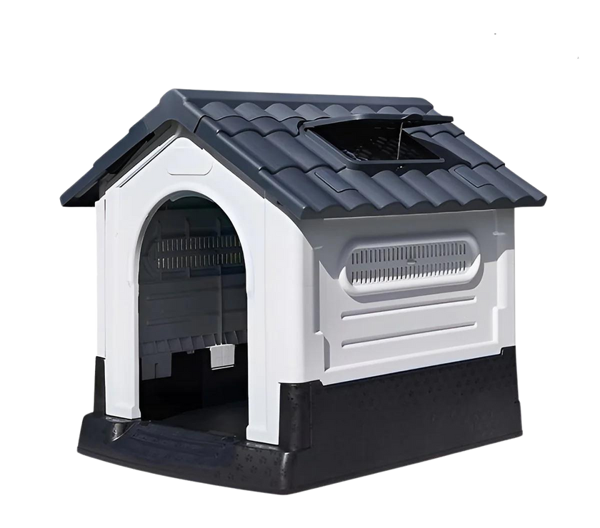 Pet Dog Kennel Outdoor Indoor Plastic Puppy Pet House Kennels Weatherproof L/XL