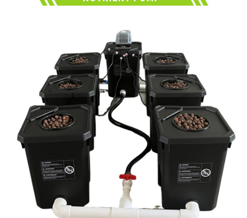 NEW Upgrade RDWC 7 Pots Cloner Growing Kit DWC Recirculation System Cycle Pump Hydroponics