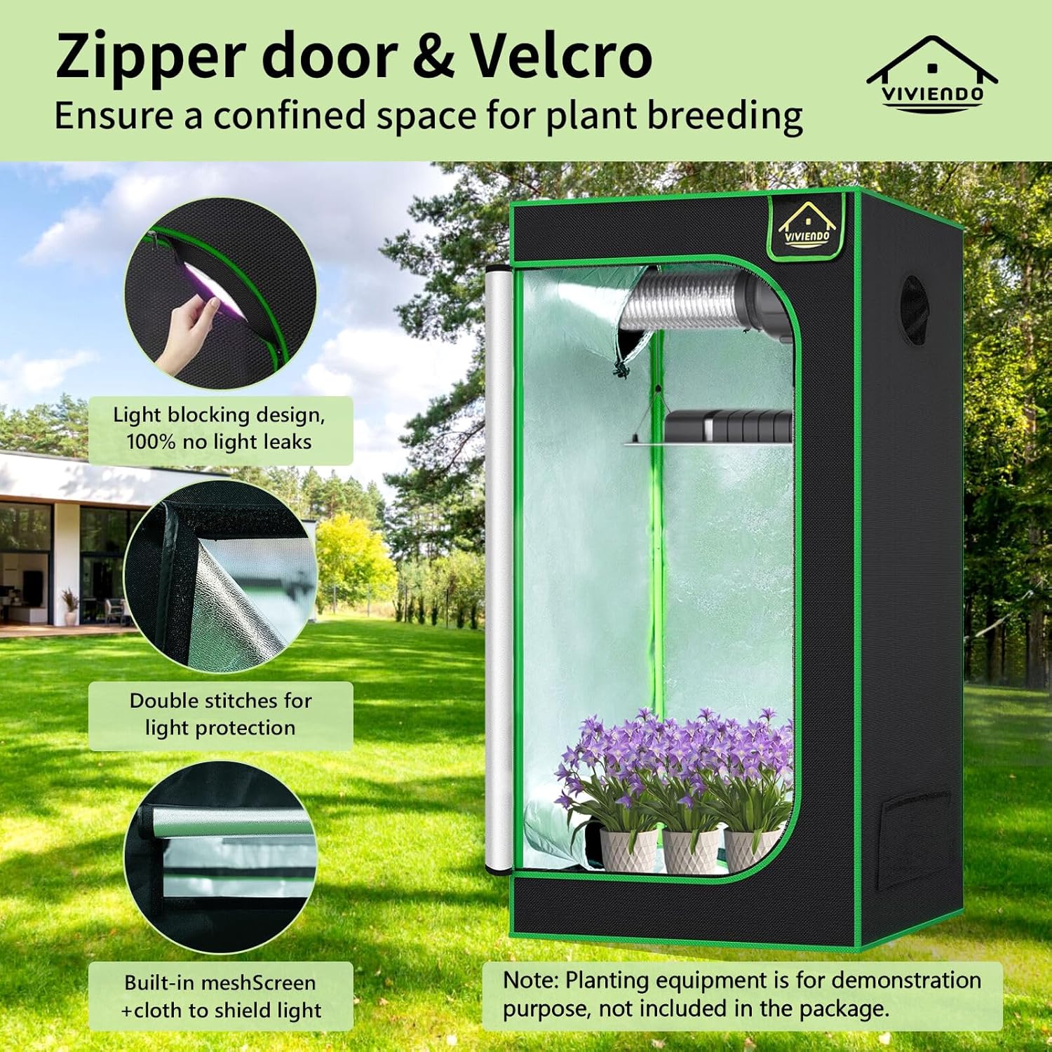 Grow Tent 1x1x2M Grow Room For Hydroponics Grow Light Room Indoor Plants Growing System