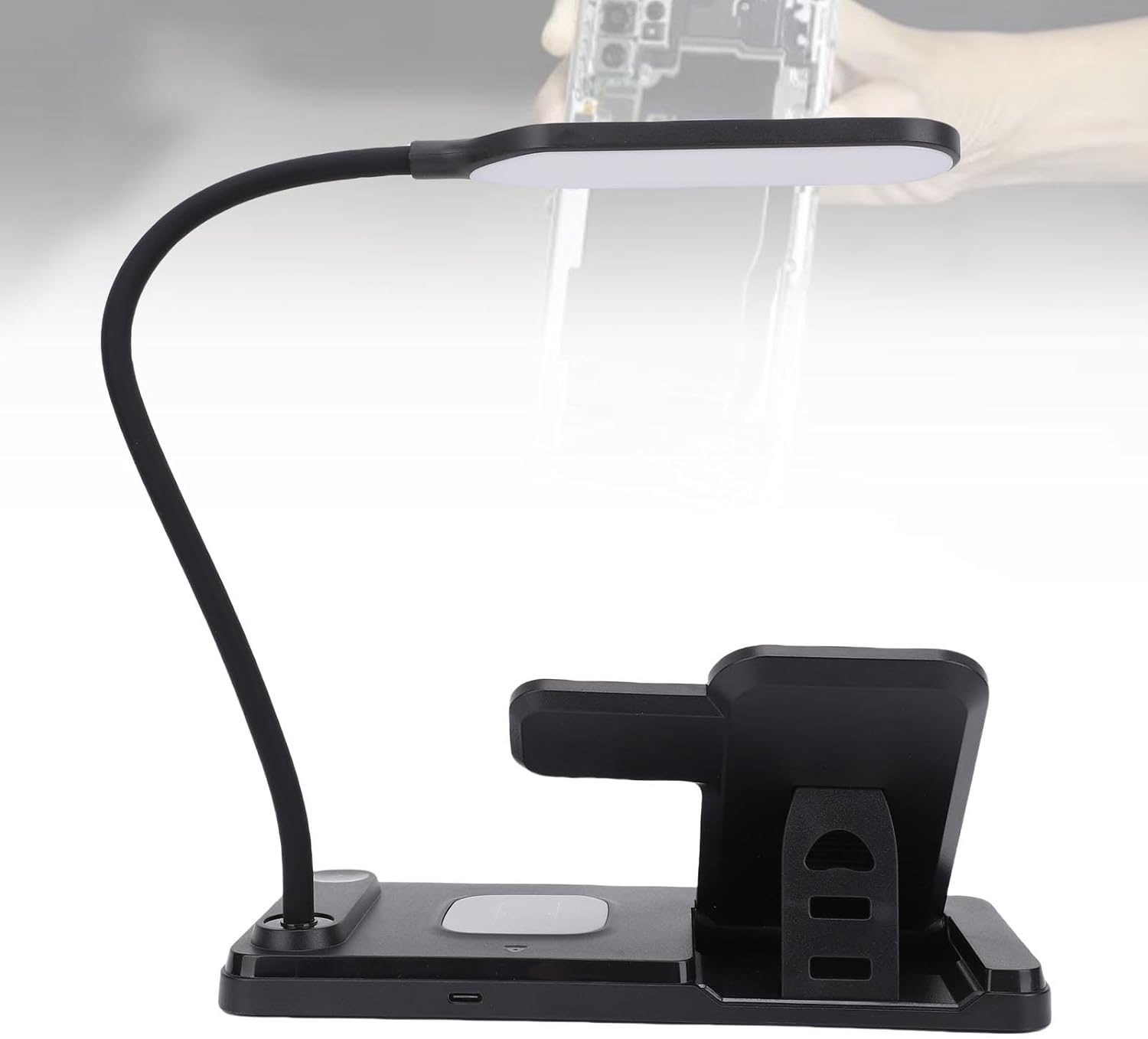 10W Quick Charge LED Lamp Wireless Charger Multifunction Wireless Phone Watch Earbuds Charging Station