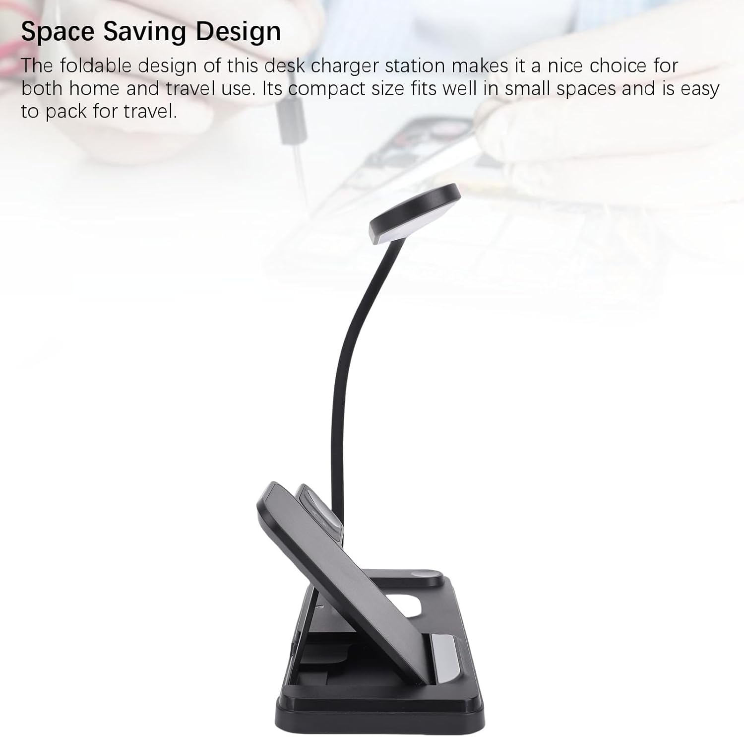10W Quick Charge LED Lamp Wireless Charger Multifunction Wireless Phone Watch Earbuds Charging Station