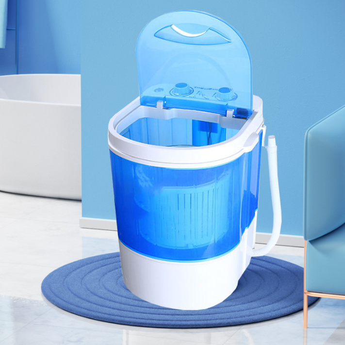Portable Mini Washing Machine Shoes Wash Simple Washing 4.5KG Single Tub Washer with Basket & Brush For Camping Travel