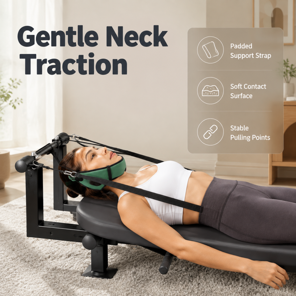 GROZY Cervical Traction Table Neck & Back Stretching Decompression Machine