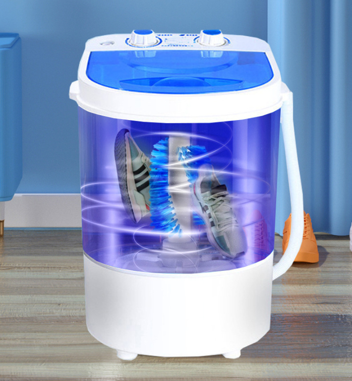 Portable Mini Washing Machine Shoes Wash Simple Washing 4.5KG Single Tub Washer with Basket & Brush For Camping Travel