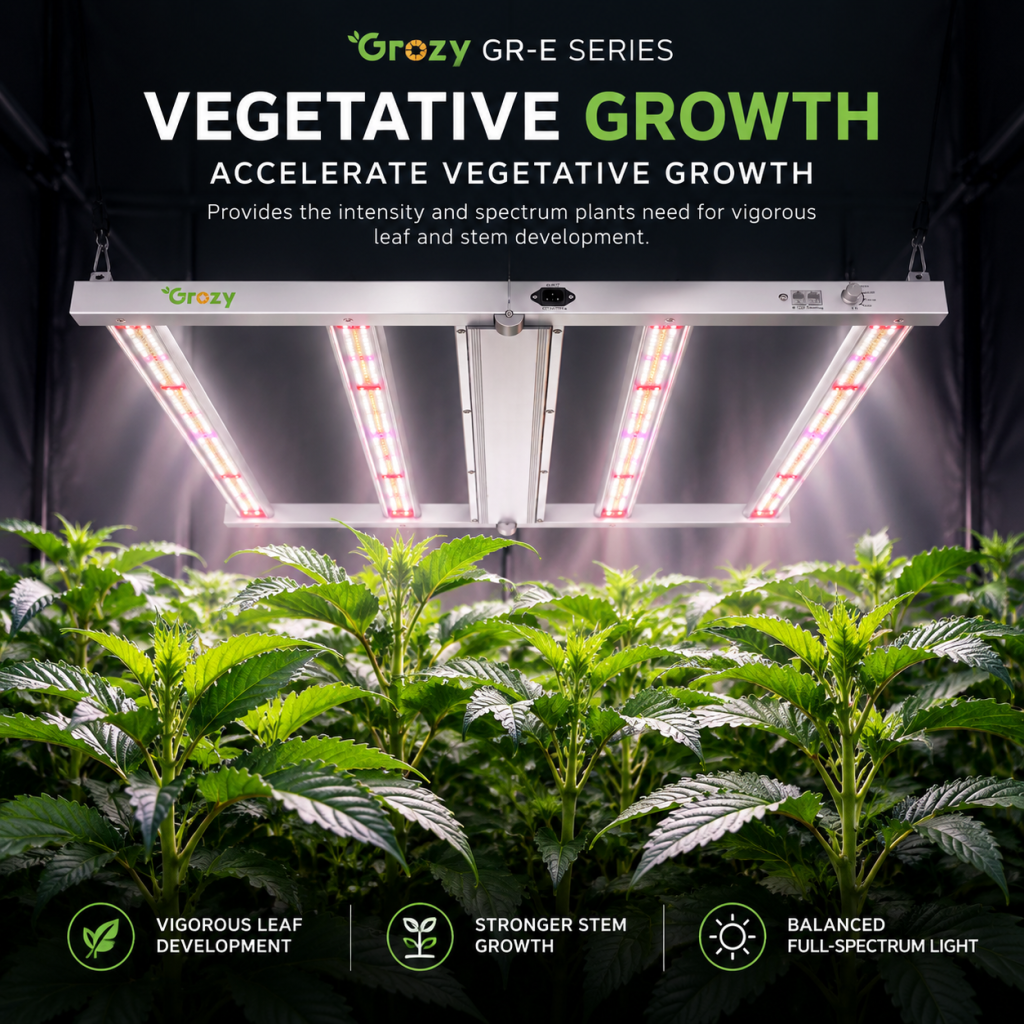 GROZY GR-E 240W 400W 720W 1050W LED Grow Light Bar Hydroponics Commercial Plants