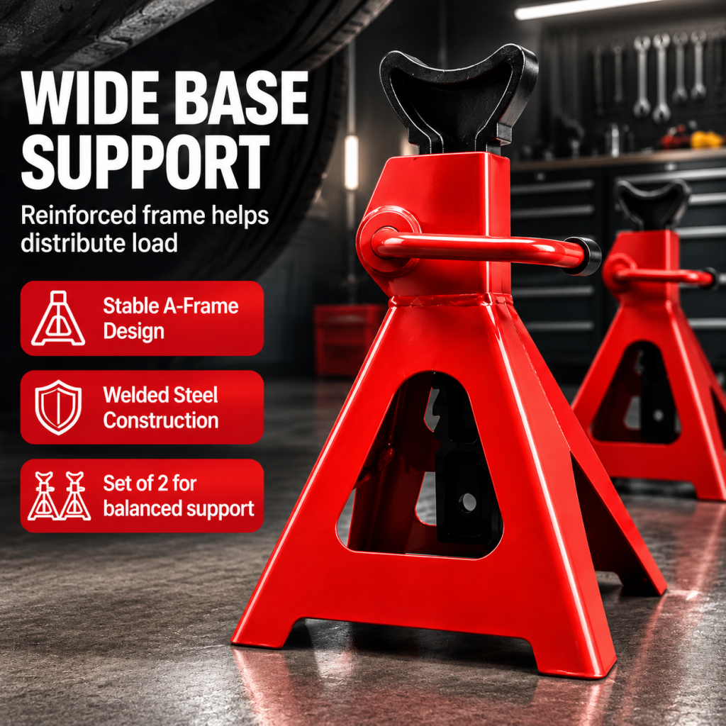 2Pcs 3Ton/6Ton Jack Stands Double Lock Adjustable Car Truck Lift Support