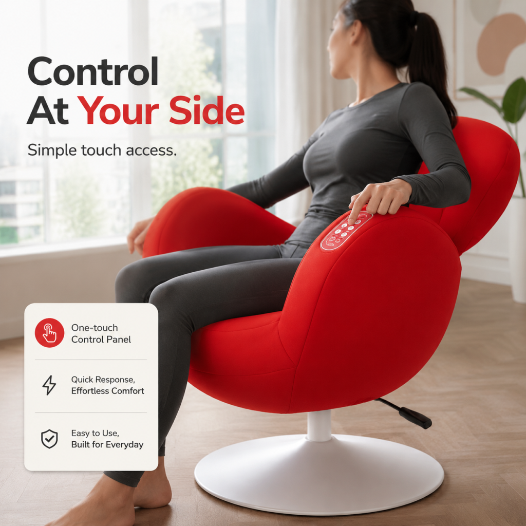 GROZY Electric Massage Chair Recliner with Air Bag Massage & Lumbar Support