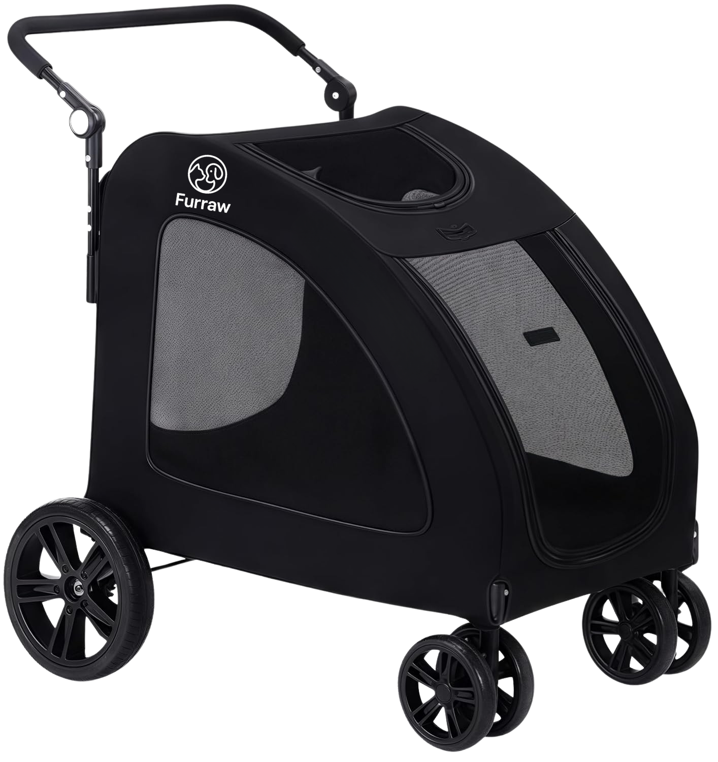 FURRAW Large Dog Stroller Heavy Duty Pet Pram Doggy Pushchair with Brakes for Extra Large Dogs Jogger Loads up to 50kg