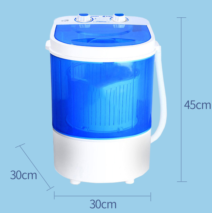 Portable Mini Washing Machine Shoes Wash Simple Washing 4.5KG Single Tub Washer with Basket & Brush For Camping Travel