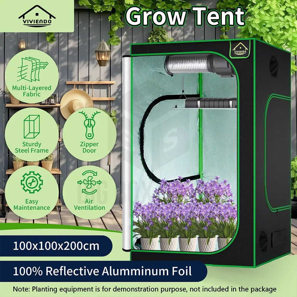 Grow Tent 1x1x2M Grow Room For Hydroponics Grow Light Room Indoor Plants Growing System