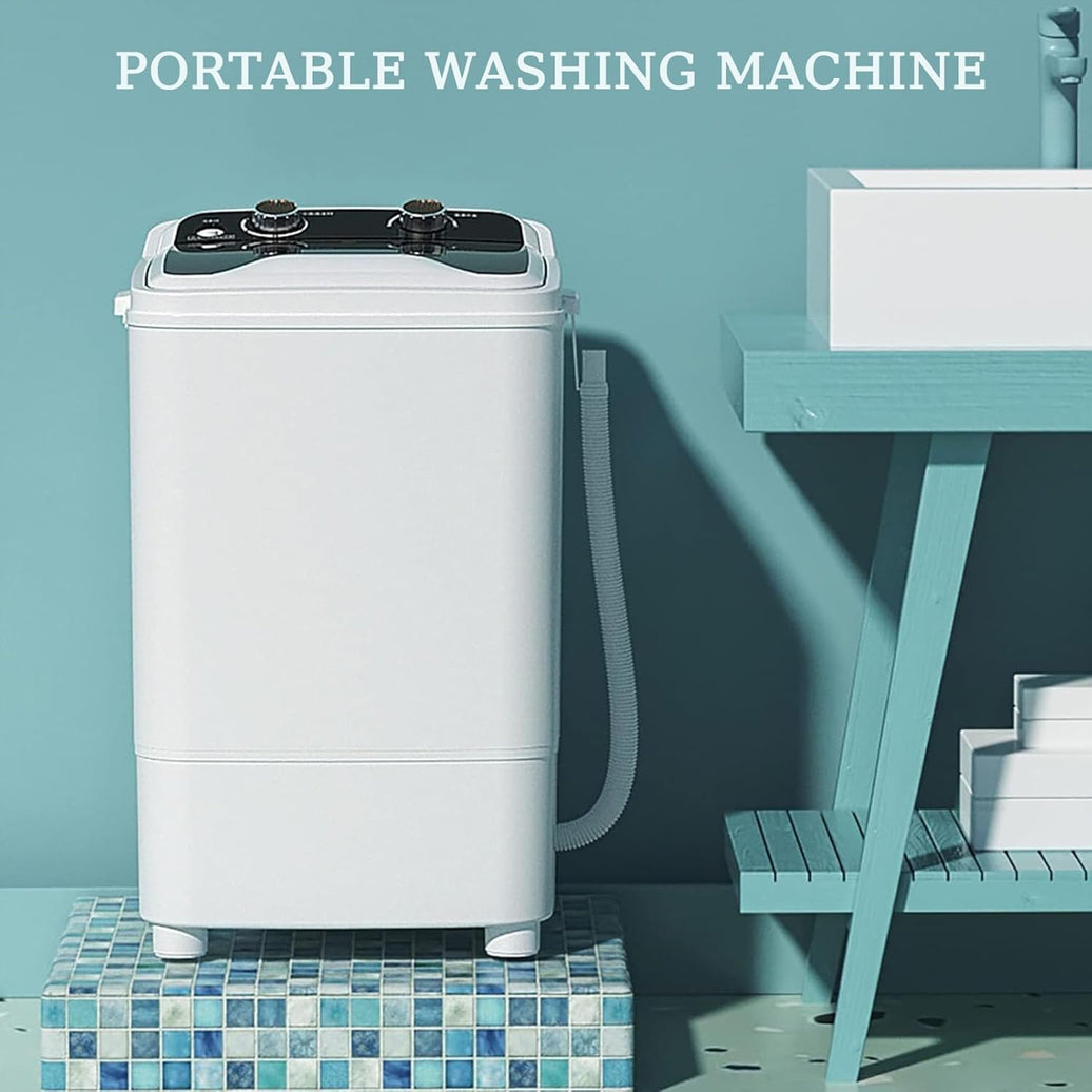 3 in 1 Portable Washing Machine Mini Washer & Spin Dryer Shoes Wash 7.5KG For Camping Caravan Dorms Apartments