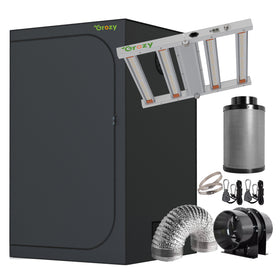 120x120x200cm Indoor Grow Tent Kit with  LED Grow Lights & Ventilation System