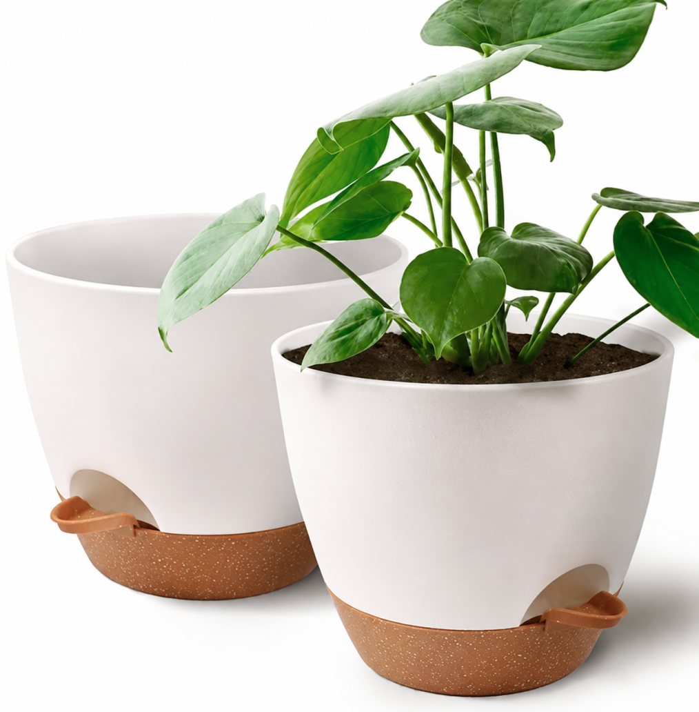 9/10/12 inch 3PCS Self Watering Planters Kit Indoor Garden Plants Flower Pots
