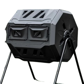 160L Compost Bin Dual Chamber Tumbler Rotating Composter Garden Recycle Waste AU