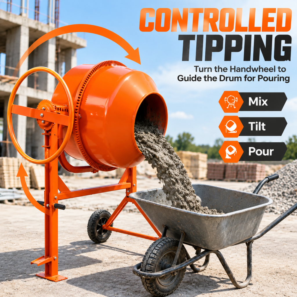 70/140L Portable Electric Concrete Cement Mixer Sand Gravel Mortar Construction