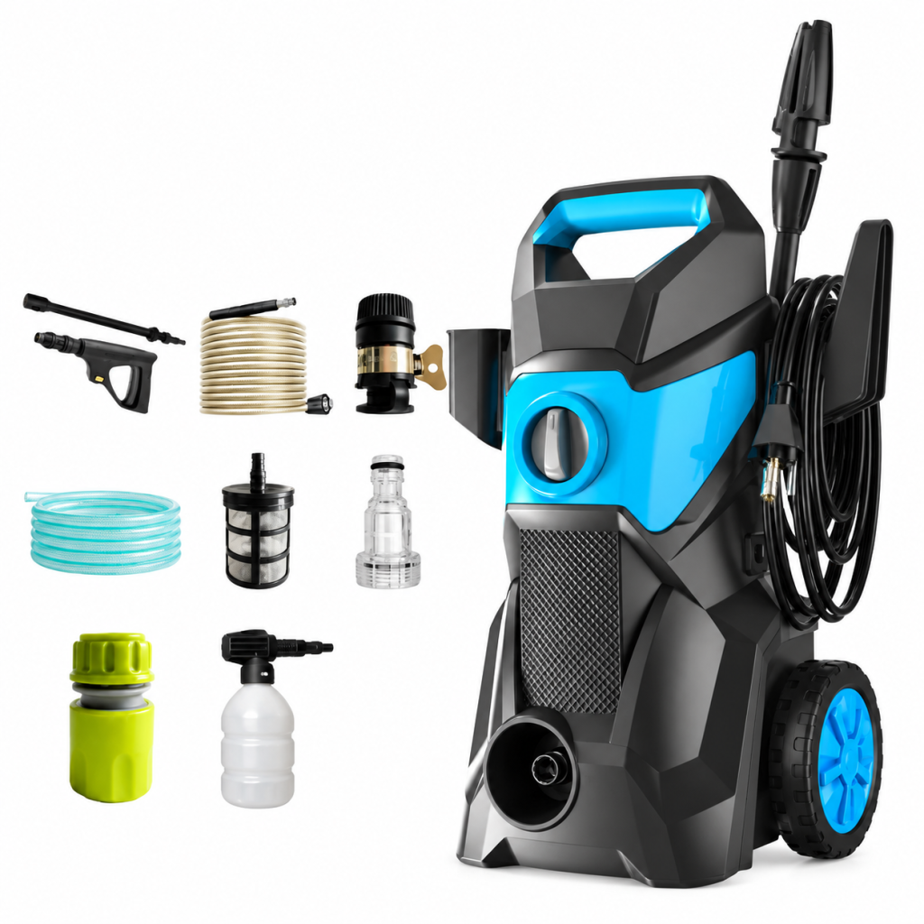 1400W Electric Pressure Washer High Power Cleaner Adjustable Spray Gun 10m Hose