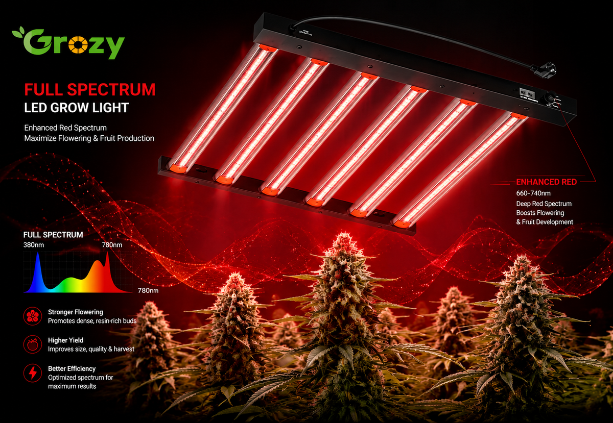 Red Light
Supports flowering and fruit development.