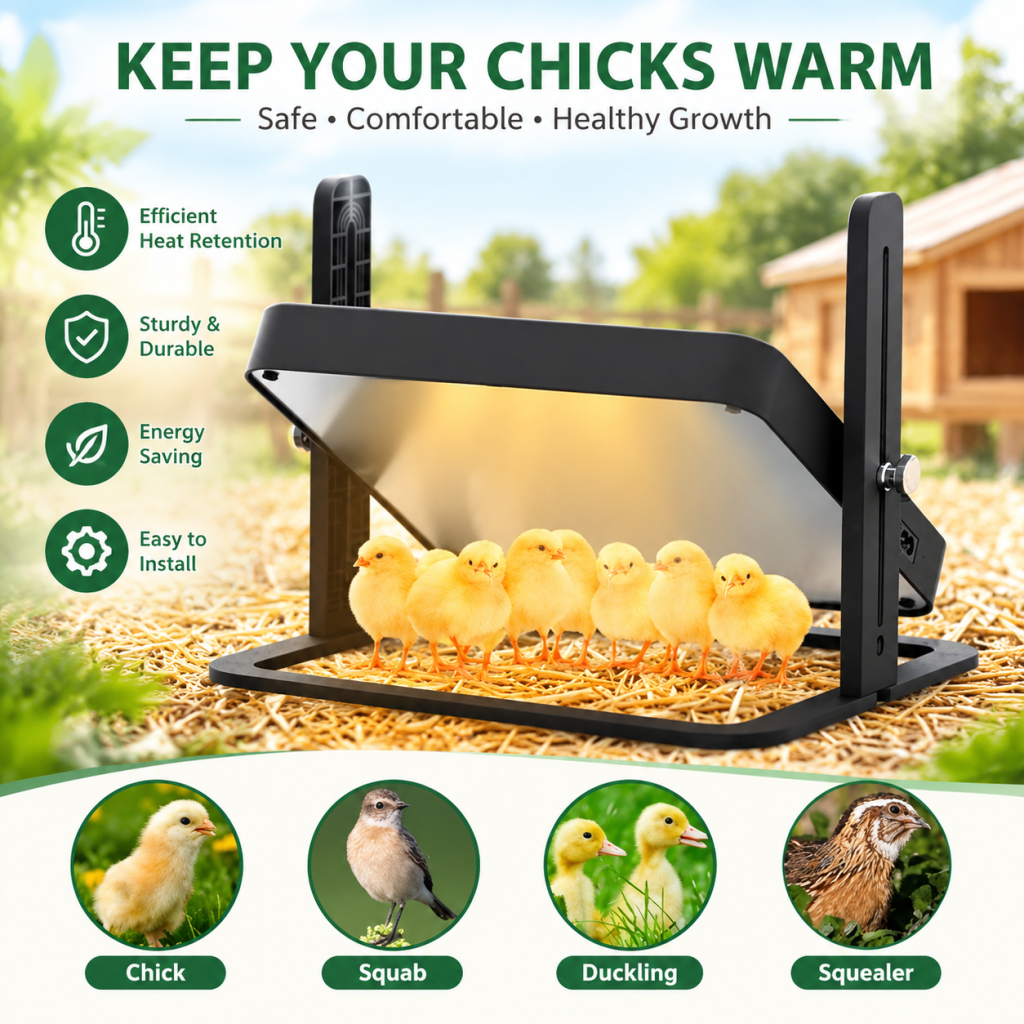 Chick Heating Plate Chicken Coop Heater Poultry Brooder Adjustable Temperature