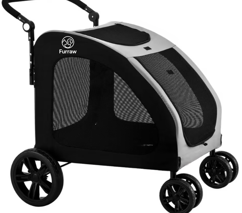 jogging stroller for large dogs FURRAW Large Dog Stroller Heavy Duty Pet Pram Doggy Pushchair with Bra