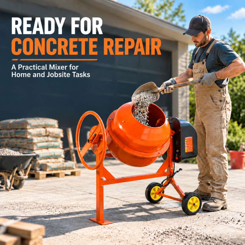 70/140L Portable Electric Concrete Cement Mixer Sand Gravel Mortar Construction