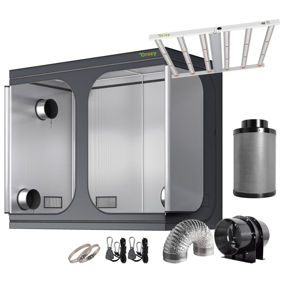 240×120×200cm Indoor Grow Tent Kit with  LED Grow Lights & Ventilation System