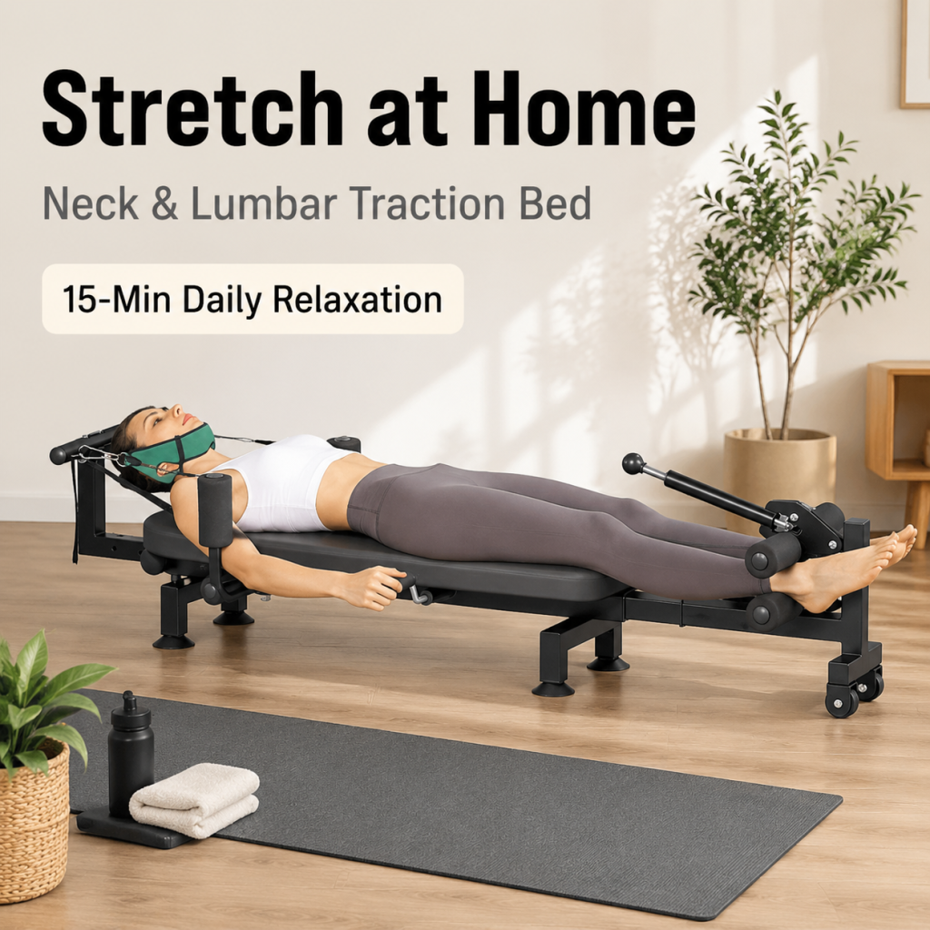 GROZY Cervical Traction Table Neck & Back Stretching Decompression Machine