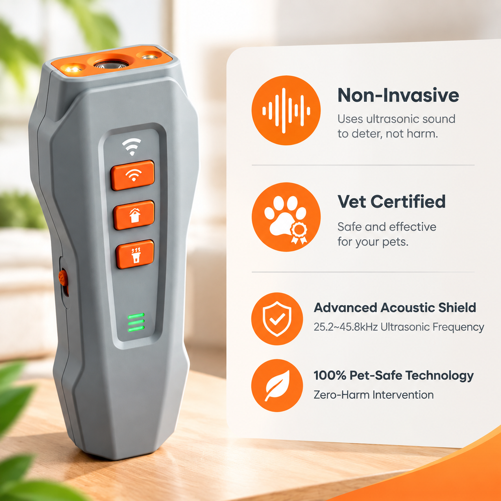 Anti Bark Device Ultrasonic Dog Barking Control Stop Trainer Tool Light Outdoor