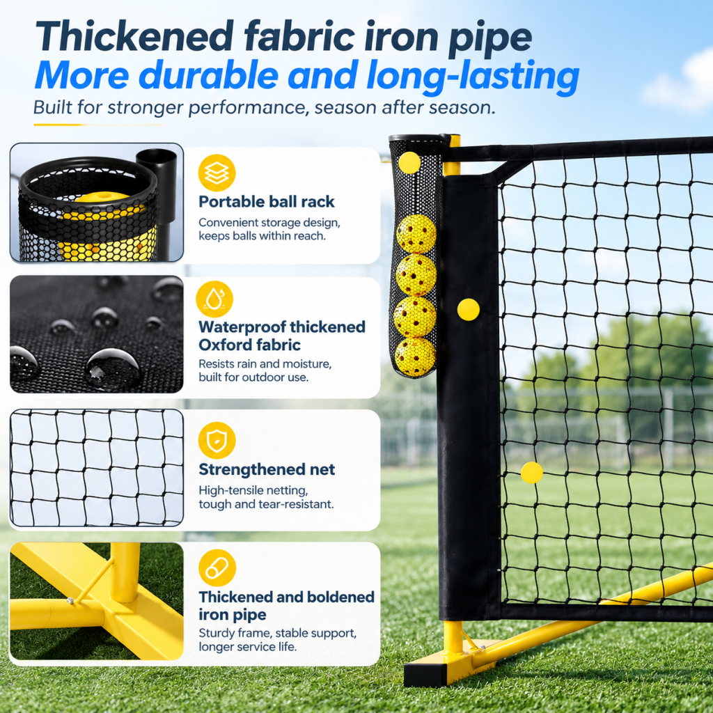 6.7M Full Portable Pickleball Net Lightweight Easy Setup Indoor Outdoor Backyard