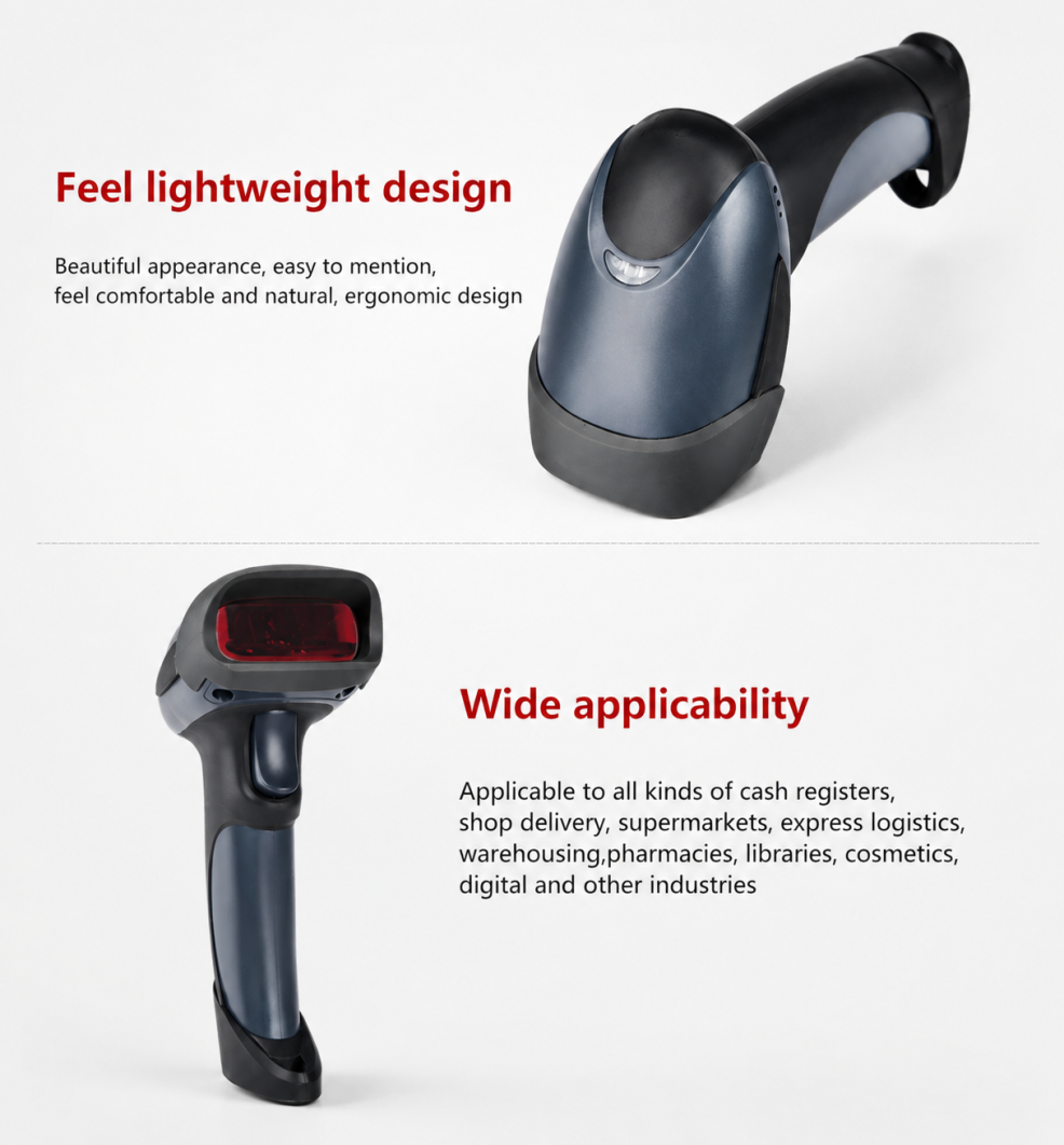 NETUM  Laser CCD Wireless Wired 1D 2D QR Code BARCODE SCANNER Reader USB Scan