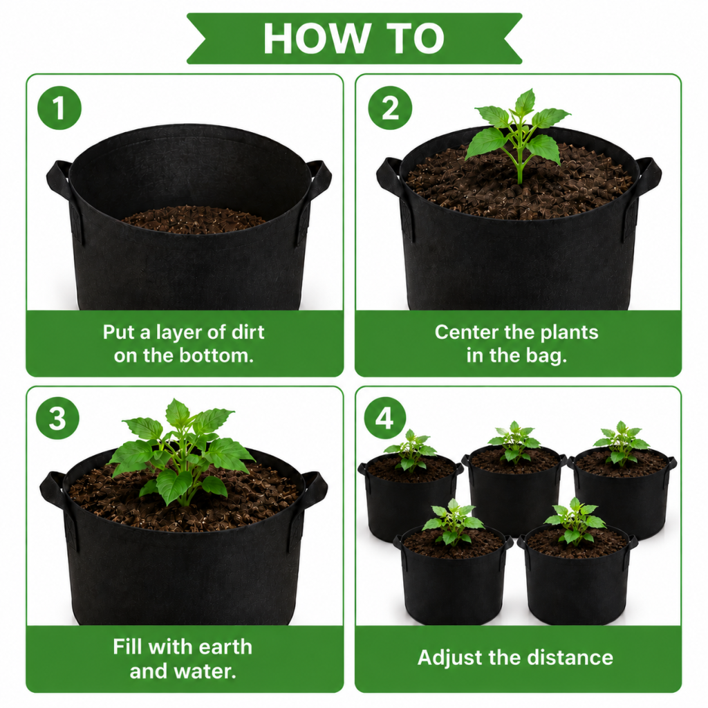 Grozy Premium Fabric Grow Bags Australia | Breathable Pots For Healthier Plants
