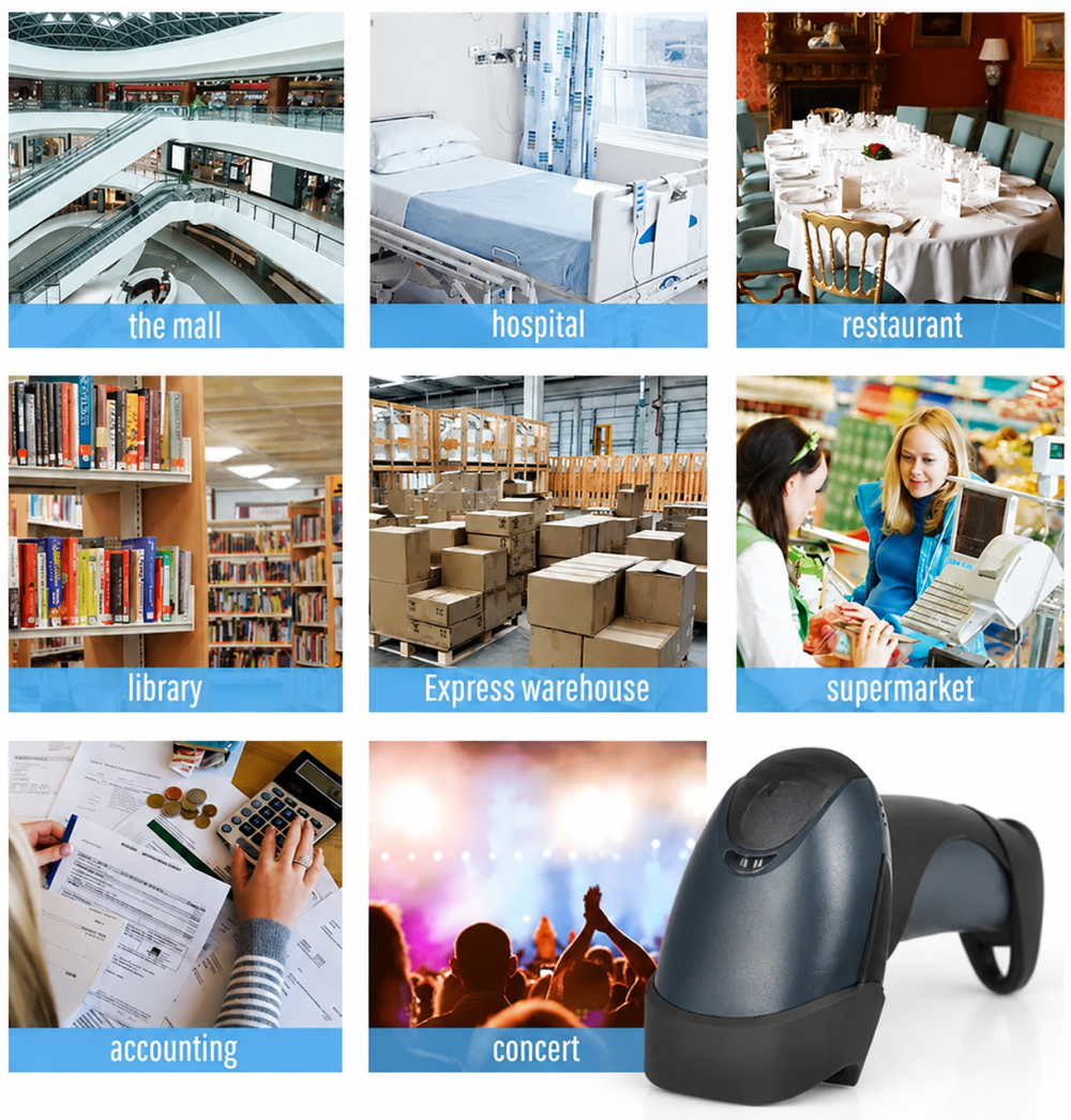 NETUM  Laser CCD Wireless Wired 1D 2D QR Code BARCODE SCANNER Reader USB Scan