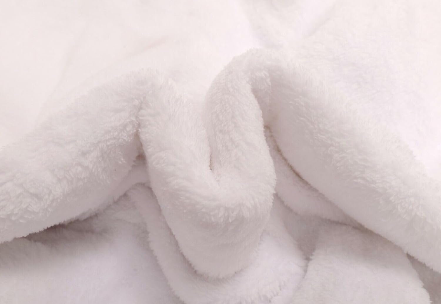 GROZY White Electric Blanket Double Sides Fleece Warm Soft Heated Under Pad Fully Fitted, Overheat Protection Adjustable 3 Heat Settings Detachable Controller Single Double Queen