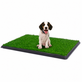 Indoor Dog Puppy Potty Training Artificial Grass Pad Tray 64x51cm Pet Toilet Mat