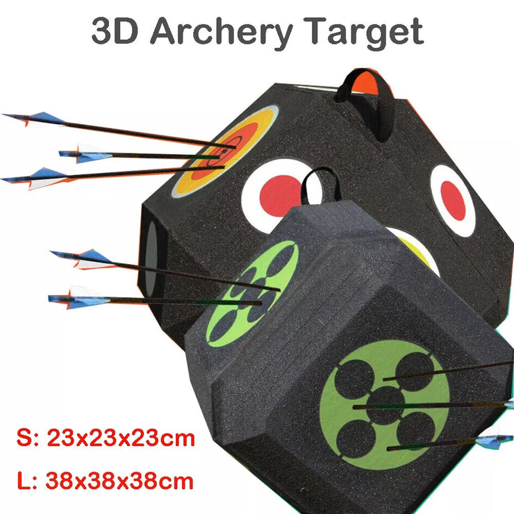 3D Archery Target High Density Polyhedral Self Healing EVA Foam Cubic Shooting Target