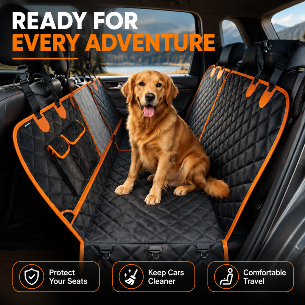 Premium Pet Car Cat Dog Back Seat Cover Hammock NonSlip Protector Mat Waterproof