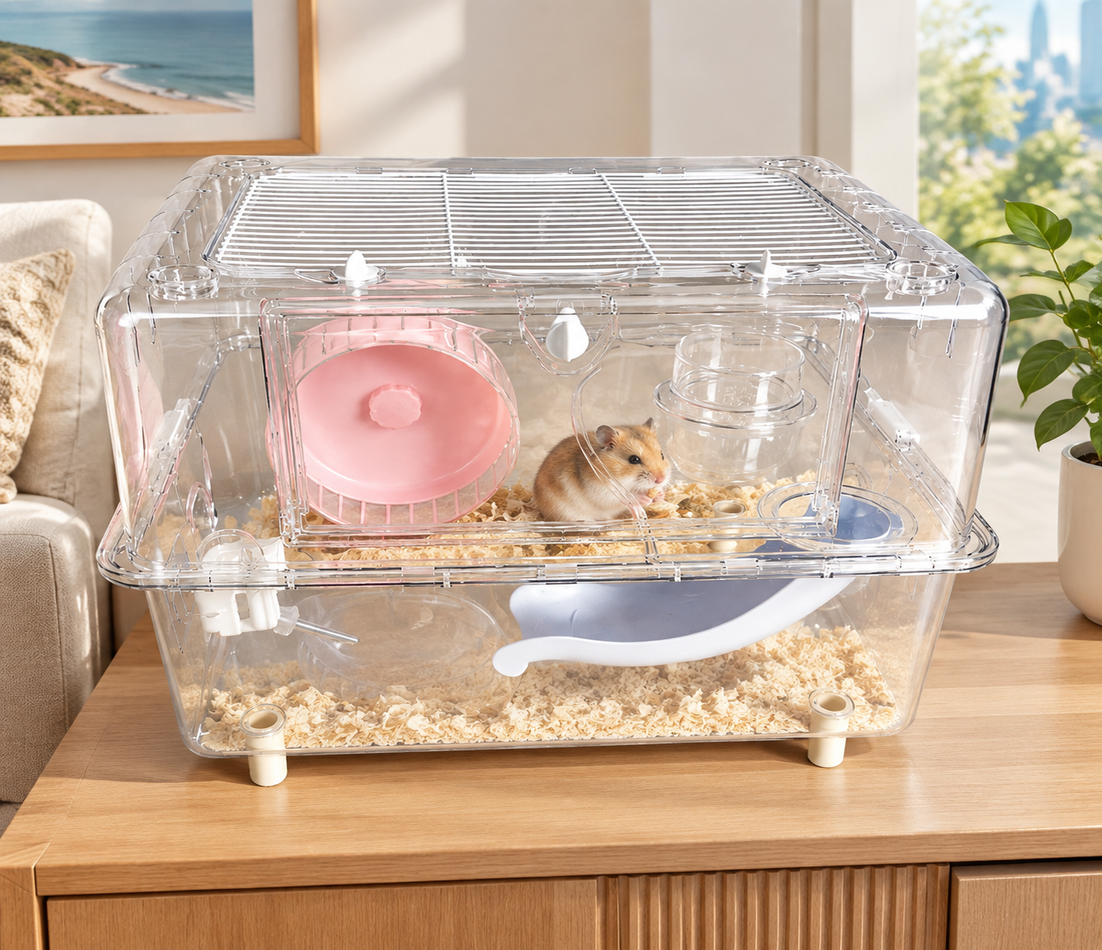 Hamster Mice Cage Habitat Openable Top Rats Guinea Pig Mouse Gerbil House Bed