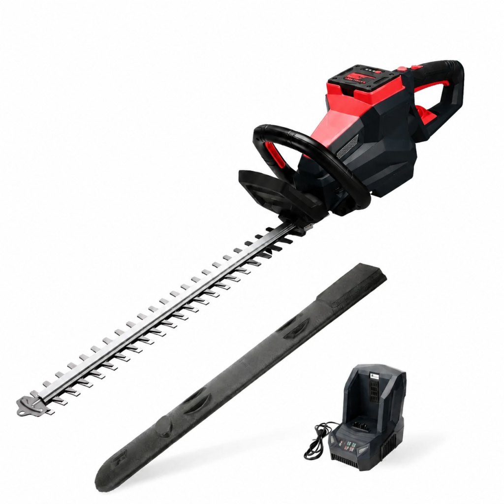 Brushless Cordless Hedge Trimmer, 24-In Dual-Action Blade, 3/4-In Cutting Capacity, Charger Included, Battery Not Included