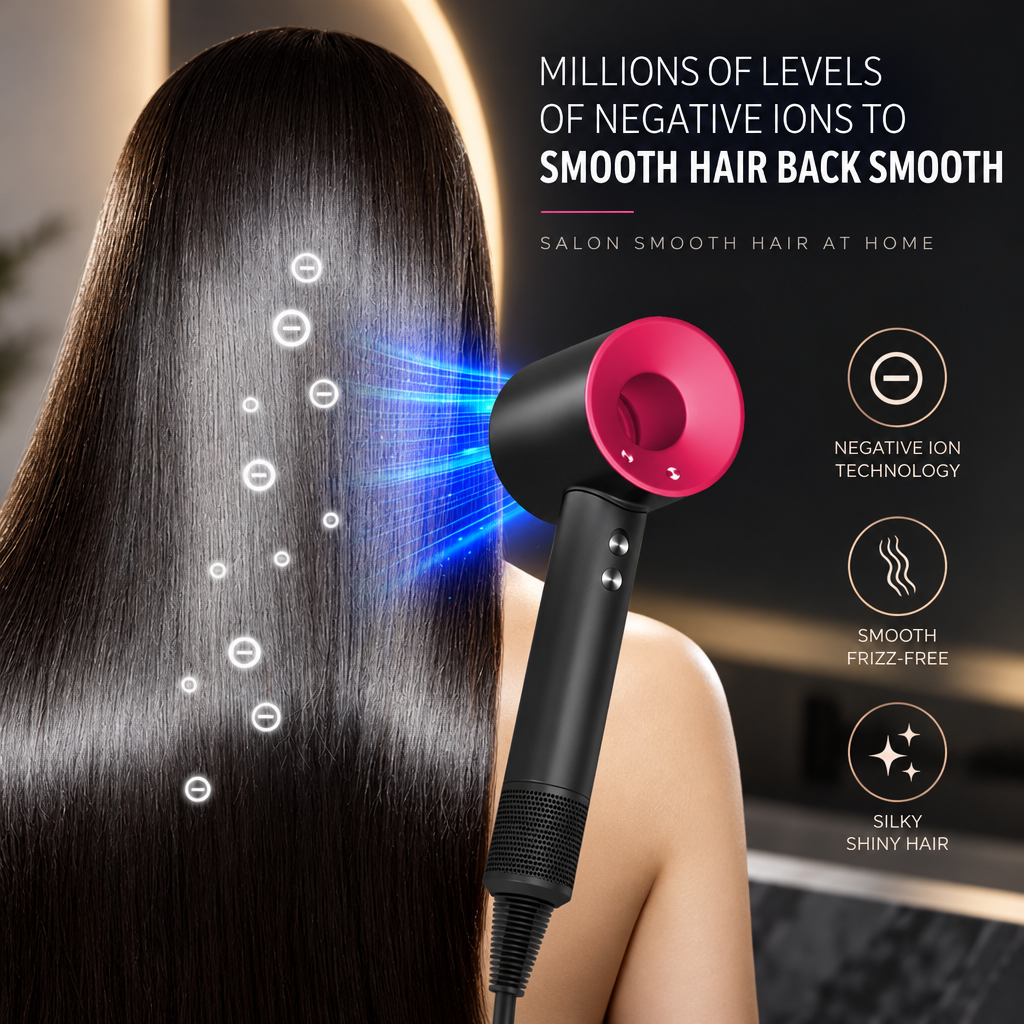 Hair Dryer Styling Blower Lightweight High Speed Care Ionic Heat Blow Salon Home