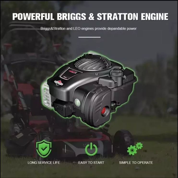 Petrol Lawn Mower 46cm Self-Propelled 3-in-1 System Lawnmower 4-Stroke