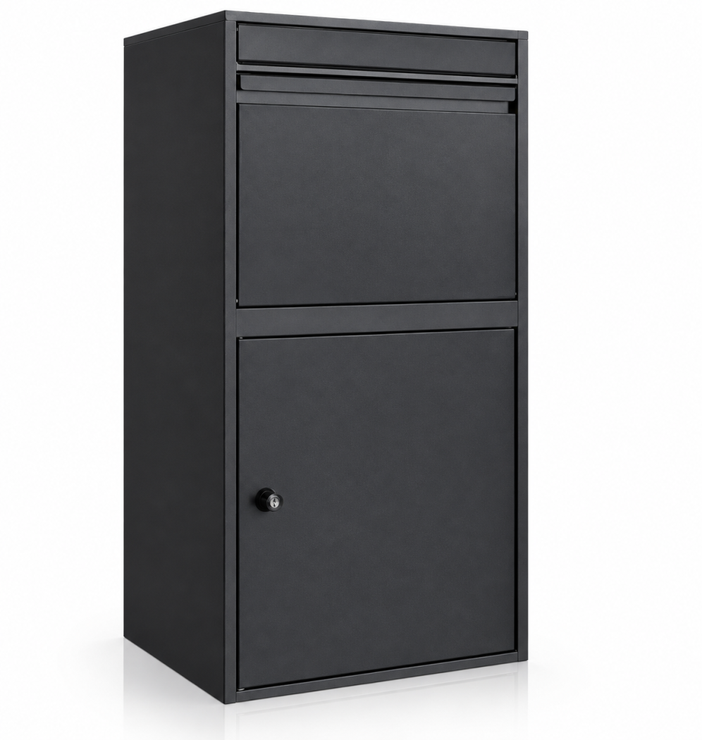 XL Package Delivery Box Galvanized Steel Parcel Drop Box Outside Parcel Mailbox
