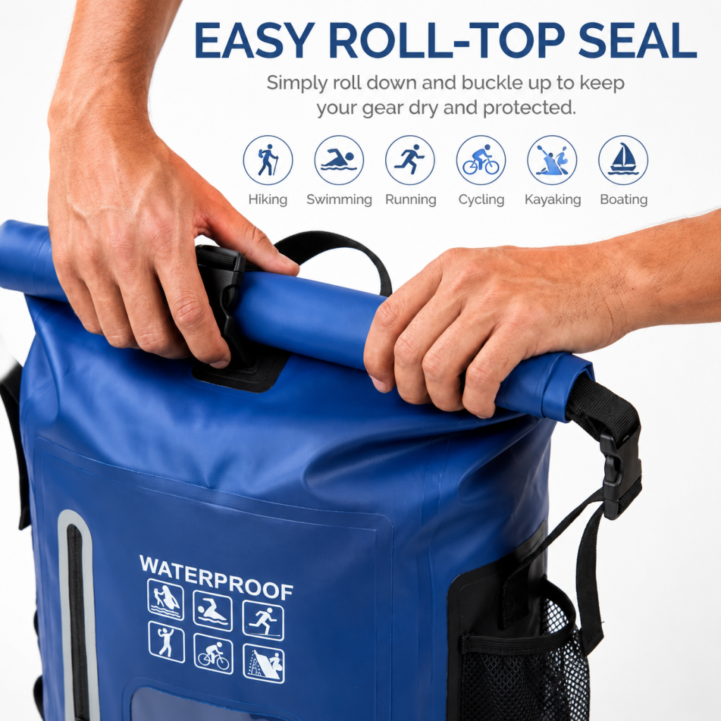 Waterproof Dry Bags Backpack Large Capacity Folding Travel Fishing Hiking Sports